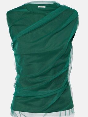Dorothee Schumacher Draped Tulle Top Size 0